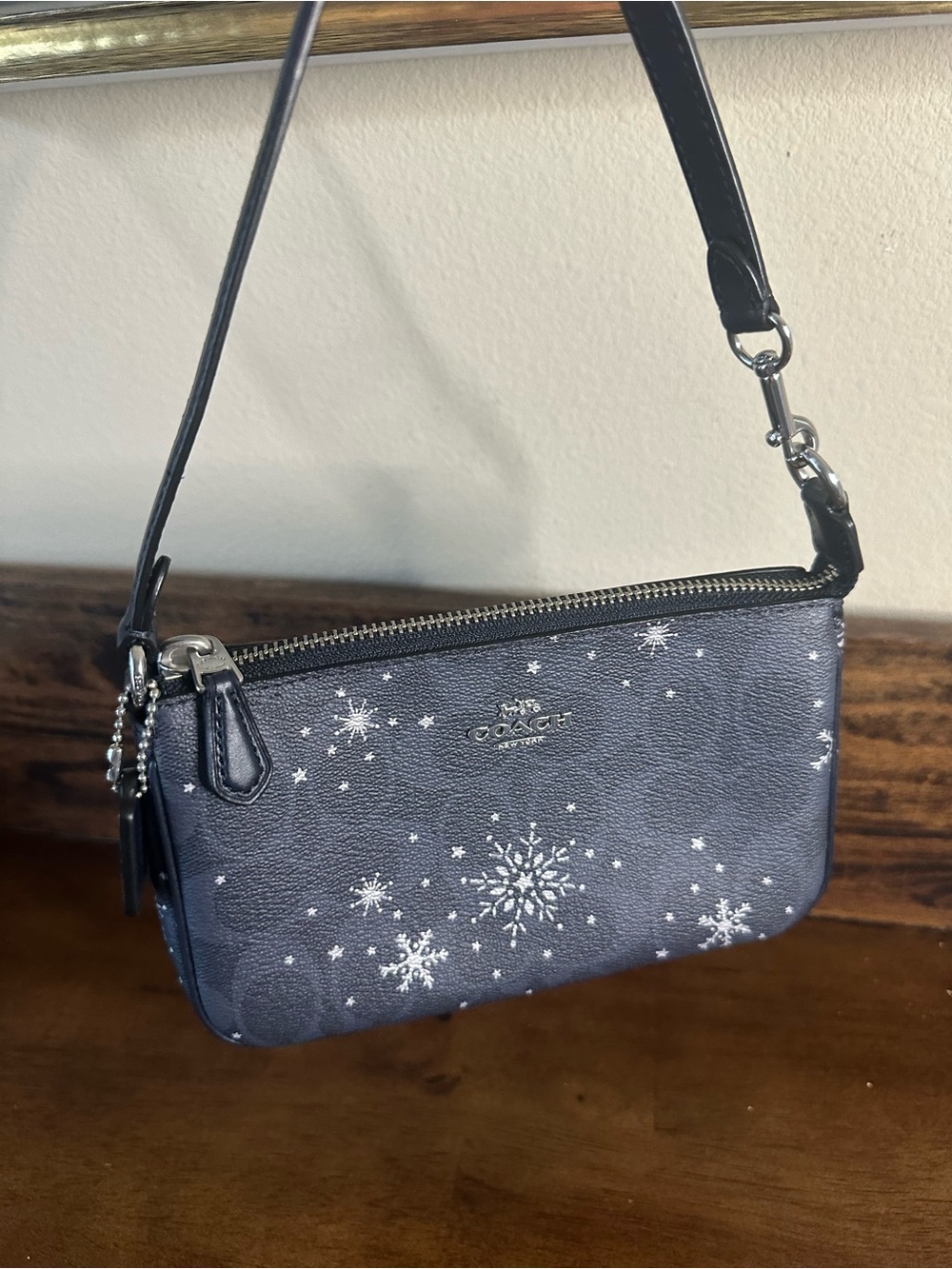Coach Nolita 19 in Signature Canvas Snowflake Print